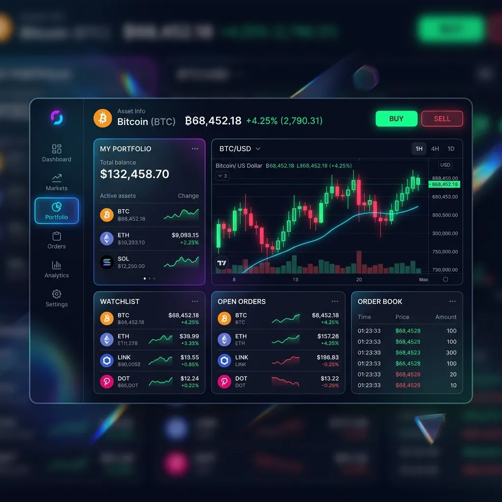 CryptoVault — Trading Dashboard